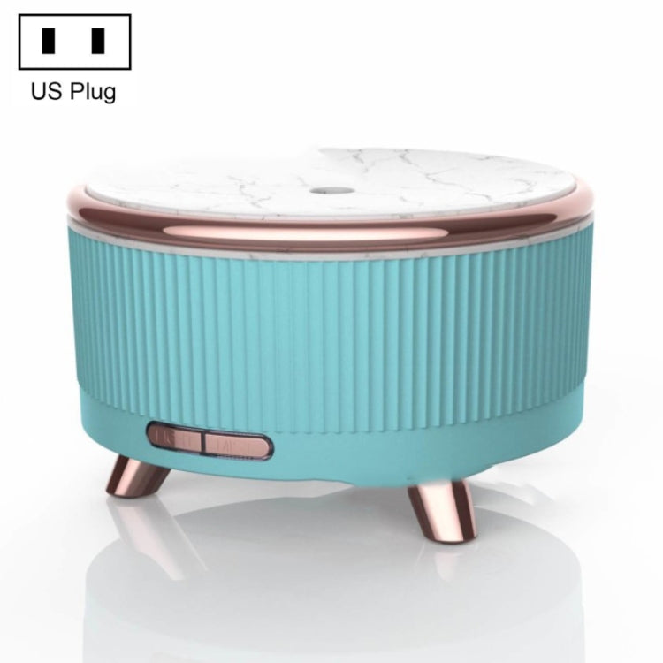 Ultrasonic Aromatherapy Diffuser Humidifier Essential Oil Diffuser US Plug(Emerald)