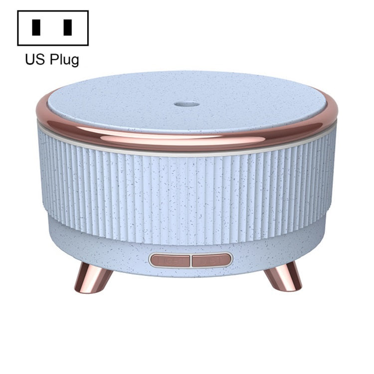 Ultrasonic Aromatherapy Diffuser Humidifier Essential Oil Diffuser US Plug(Blue Flower Dot)