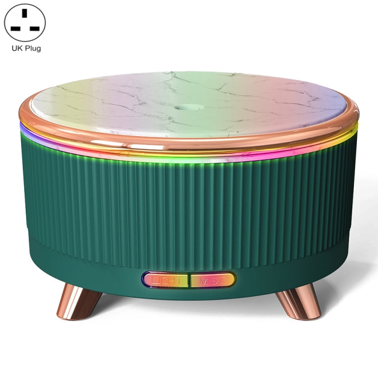 Ultrasonic Aromatherapy Diffuser Humidifier Essential Oil Diffuser UK Plug(Dark Green)