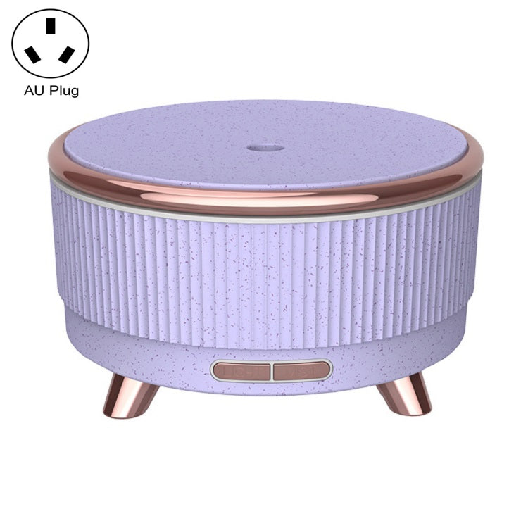 Ultrasonic Aromatherapy Diffuser Humidifier Essential Oil Diffuser AU Plug(Purple Flower Dot)
