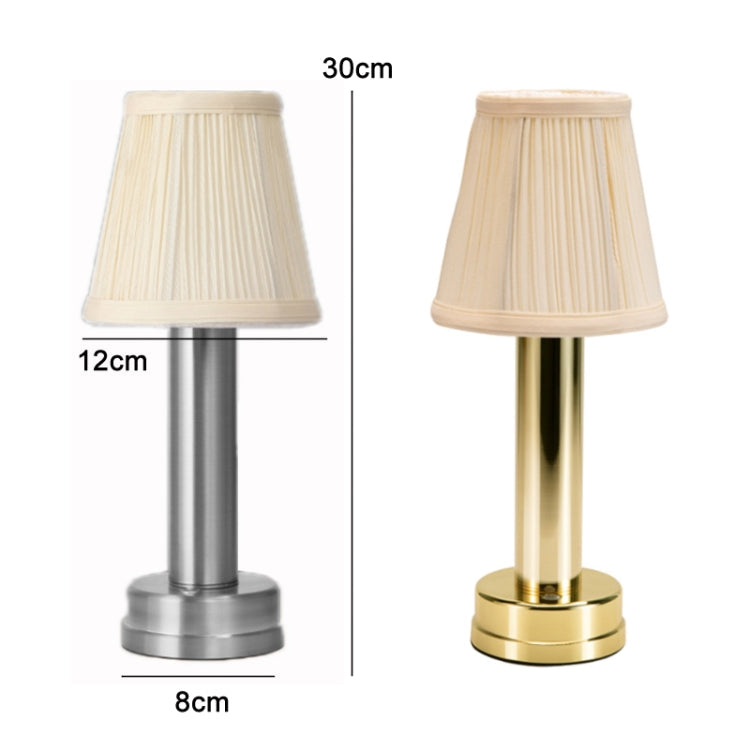 USB Charging Ambience Light LED Bedside Small Night Light(Silver)