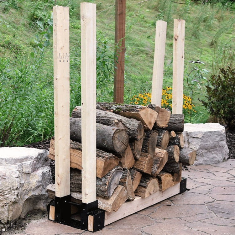 Heavy Duty Firewood Racks Indoor And Outdoor Wood Storage Racks(Black)