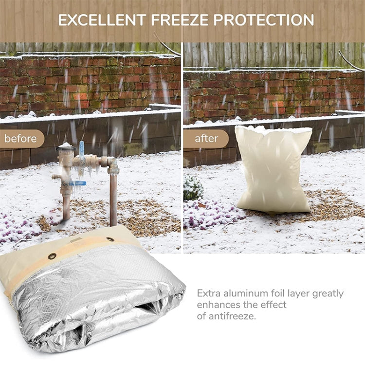 Outdoor Faucet Backflow Valves Anti-Freeze Cover Water Faucet Protector 63 x 77cm