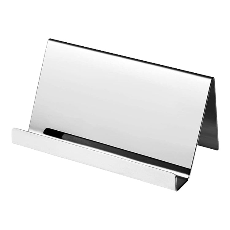 ZT7414 304 Stainless Steel Mirror Desktop Name Card Storage Rack(Silver)