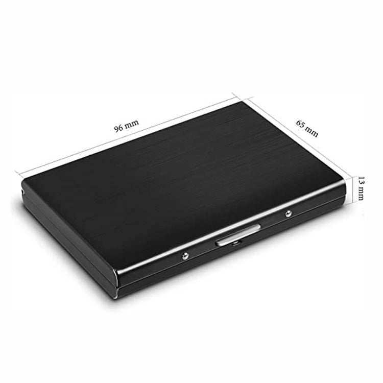 ZT-1563 RFID Anti-theft Aluminum Alloy Multi-compartment Business Card Case Card Holder(Silver)