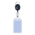 Multifunctional Retractable Waterproof Card Case Keychain Ring Card Sleeve(Vertical)