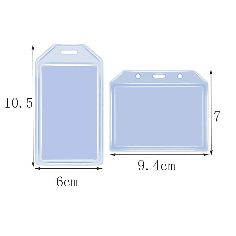 Multifunctional Retractable Waterproof Card Case Keychain Ring Card Sleeve(Horizontal)