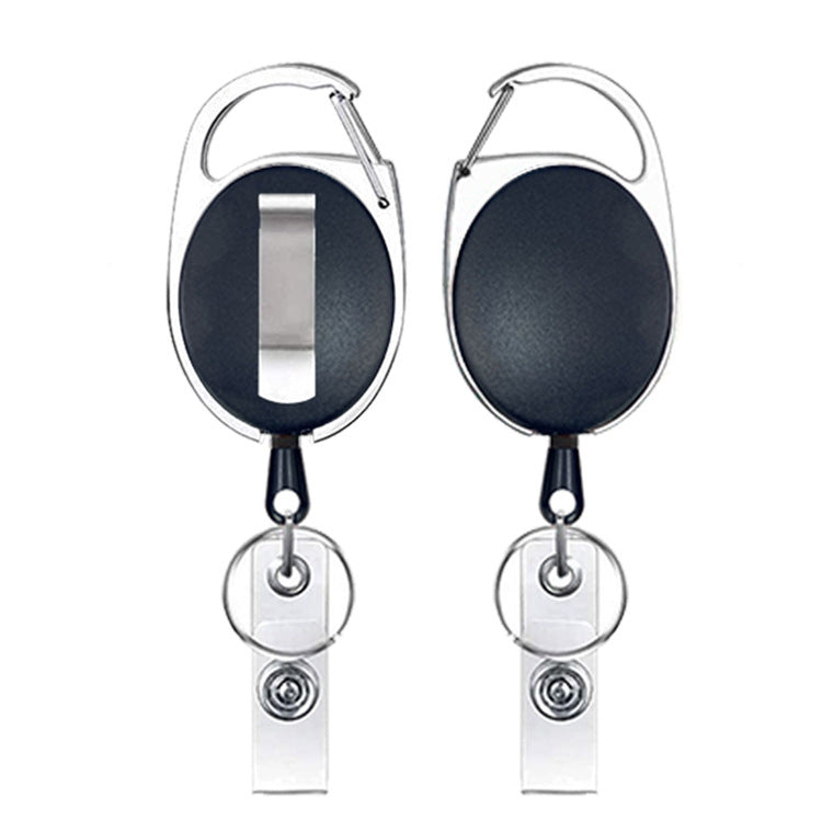 Multifunctional Retractable Waterproof Card Case Keychain Ring Card Sleeve(Horizontal)