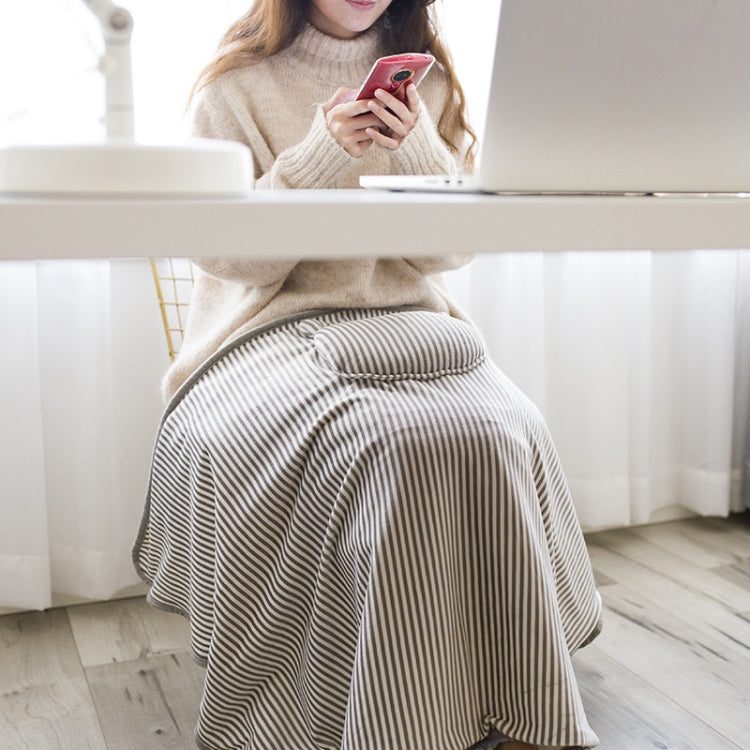 AI-540 72x115cm USB Body Warmer Blanket Office Heater Electric Heating Shawl(Pink Rabbit Stripes)