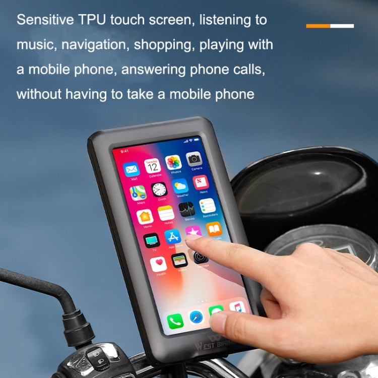 WEST BIKING Mountain Bicycle Riding Shock-proof Fixed Mobile Phone Bracket, Style: Handlebar
