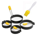 4-Pack Anti-Hot Egg Rings Non-Stick Round Fried Egg Maker Mold