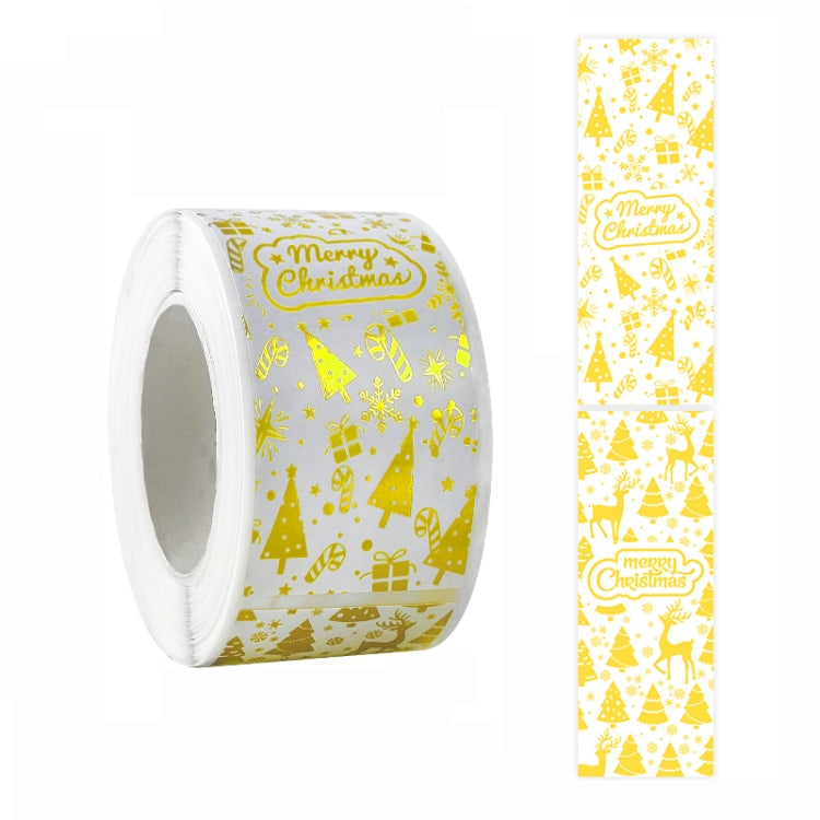 3 PCS Christmas Bronzing Gift Sticker Package Seal Sticker, Size: 30x80mm(K-252)