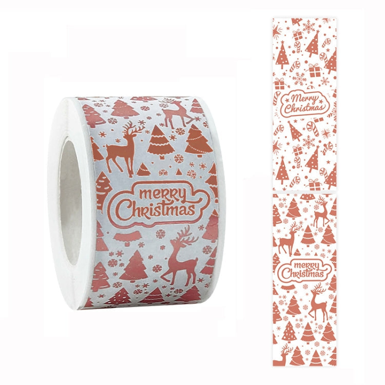 3 PCS Christmas Bronzing Gift Sticker Package Seal Sticker, Size: 30x80mm(K-253)