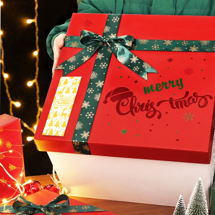 3 PCS Christmas Bronzing Gift Sticker Package Seal Sticker, Size: 30x80mm(K-253)