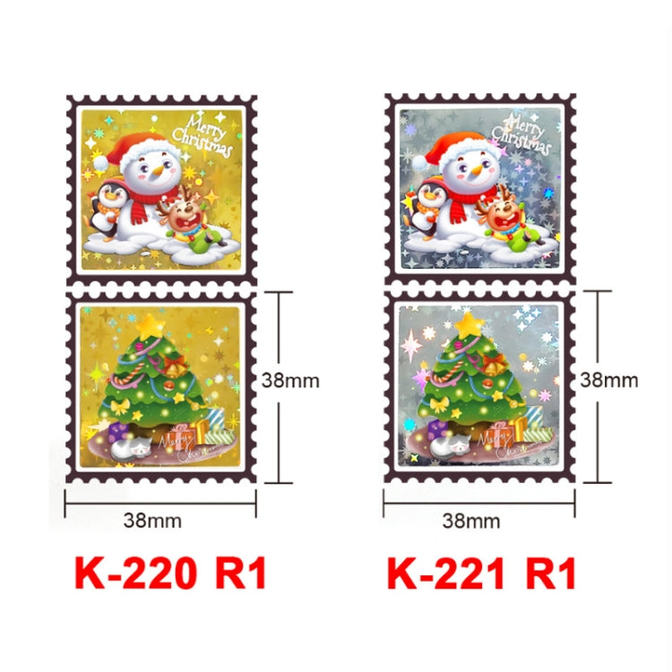 Christmas Decorative Stickers Holiday Gifts Label Stickers, Size: 38x38mm(K-220 R1)