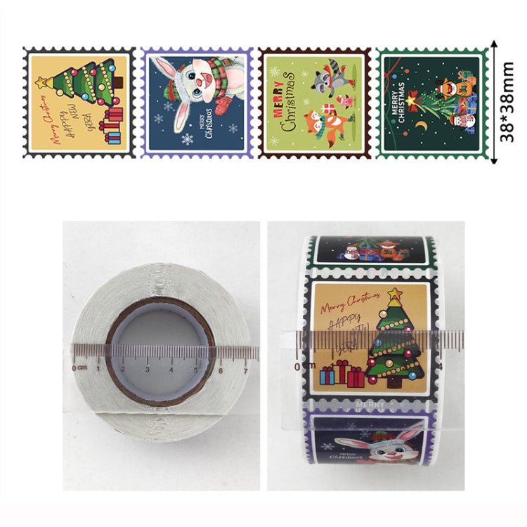 Christmas Sticker Decorative Gift Card Packaging Seal Sticker, Size: 38x38mm(K-211-R1)