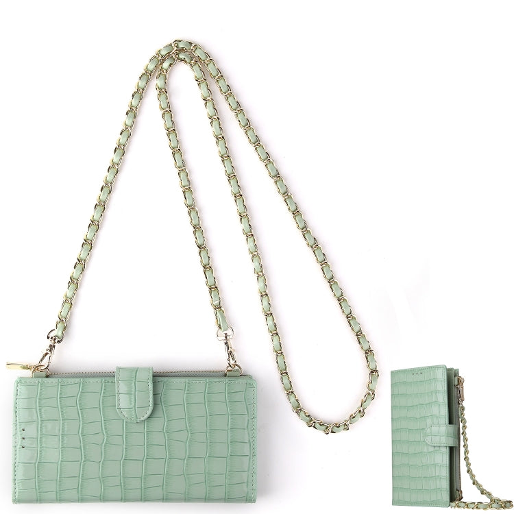 Chain Bag Coin Bag Crossbody Long Mini Shoulder Phone Bag(Light Green)