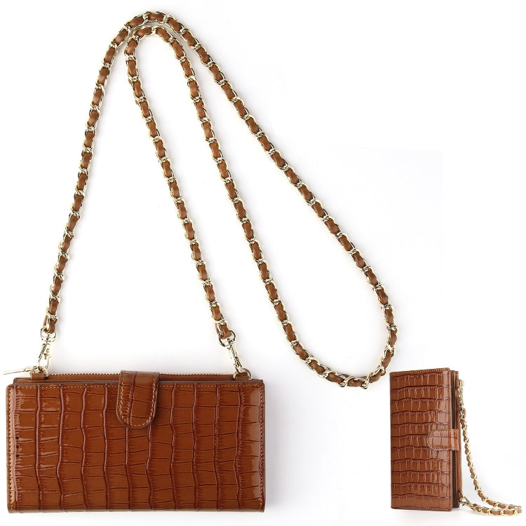 Chain Bag Coin Bag Crossbody Long Mini Shoulder Phone Bag(Caramel)