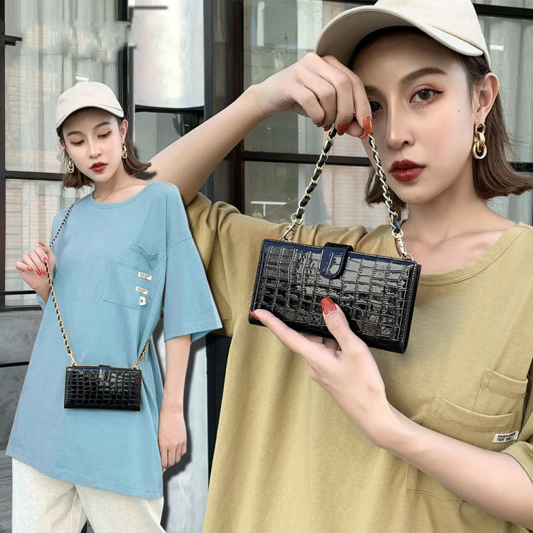 Chain Bag Coin Bag Crossbody Long Mini Shoulder Phone Bag(Red)