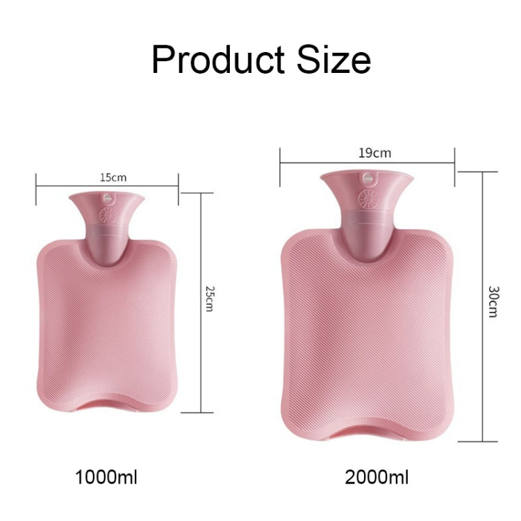 Large Explosion-proof Water-injected PVC Warm Water Bag, Spec: 2000ml (Leather Pink)
