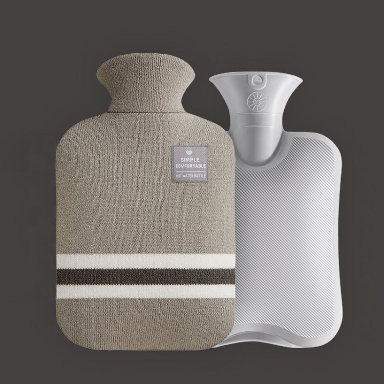 Large Explosion-proof Water-injected PVC Warm Water Bag, Spec: 2000ml (Light Grey)