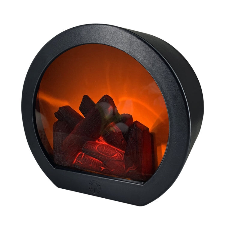 Simulation Flame Touch Switch Fireplace Light Ornaments(Semi-circular)