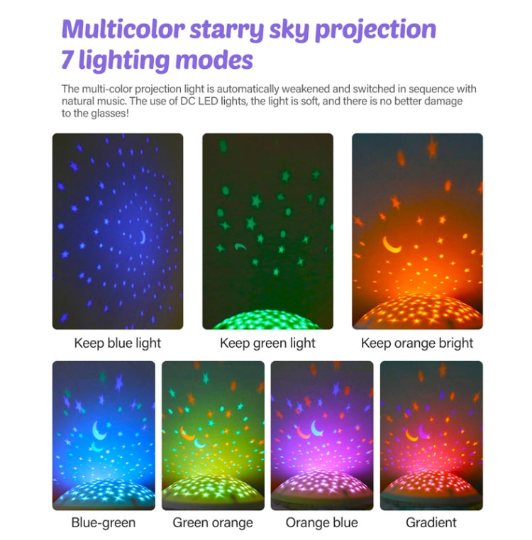 Kids Soft Toys Stuffed Plush Toys With Music & Stars Projector Light(Pentagram)