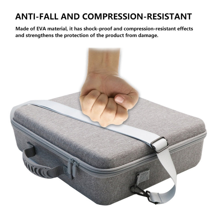 For PS5 Slim Game Console EVA Storage Bag Handbag Carrying Case(1959 Gray)