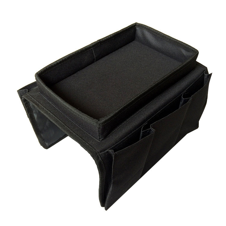 SF001 Oxford Cloth Sofa Armrest Hang Bag Household Storage Bag(Black)