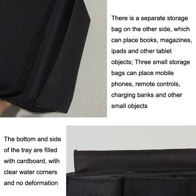 SF001 Oxford Cloth Sofa Armrest Hang Bag Household Storage Bag(Black)