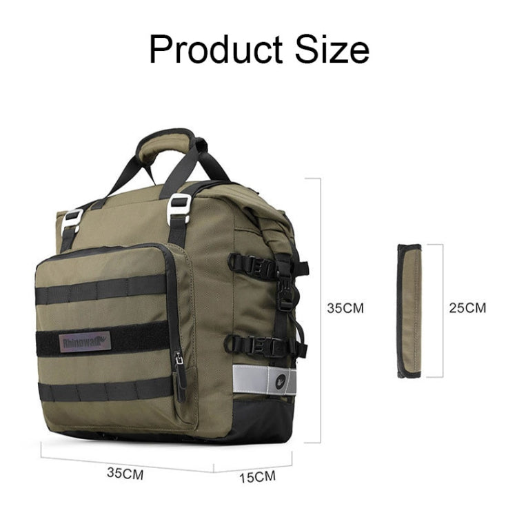 Rhinowalk MT2040 20L Large Capacity Waterproof Quick Release Motorcycle Side Bag(Black)