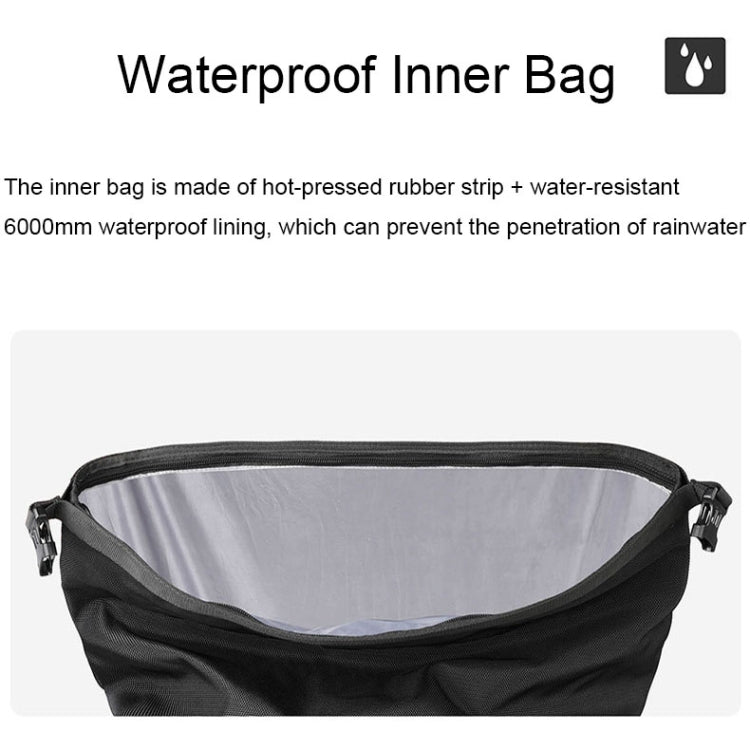 Rhinowalk MT2040 20L Large Capacity Waterproof Quick Release Motorcycle Side Bag(Black)