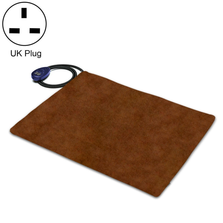 40x30cm Coffee 12V Low Voltage Multifunctional Warm Pet Heating Pad Pet Electric Blanket(UK Plug)