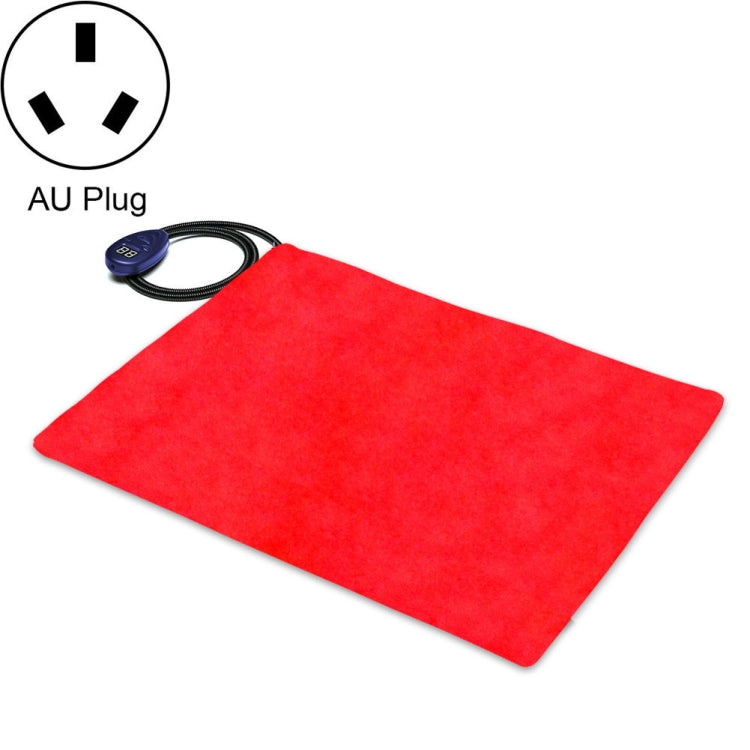 40x30cm Red 12V Low Voltage Multifunctional Warm Pet Heating Pad Pet Electric Blanket(AU Plug)