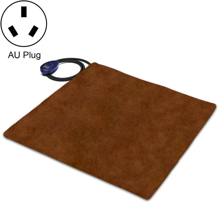 50x50cm Coffee 12V Low Voltage Multifunctional Warm Pet Heating Pad Pet Electric Blanket(AU Plug)