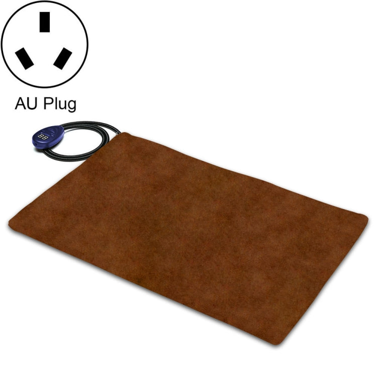 65x40cm Coffee 12V Low Voltage Multifunctional Warm Pet Heating Pad Pet Electric Blanket(AU Plug)