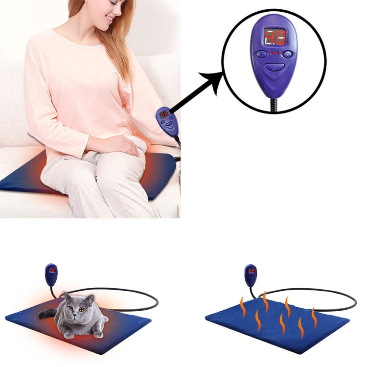 65x40cm Coffee 12V Low Voltage Multifunctional Warm Pet Heating Pad Pet Electric Blanket(AU Plug)