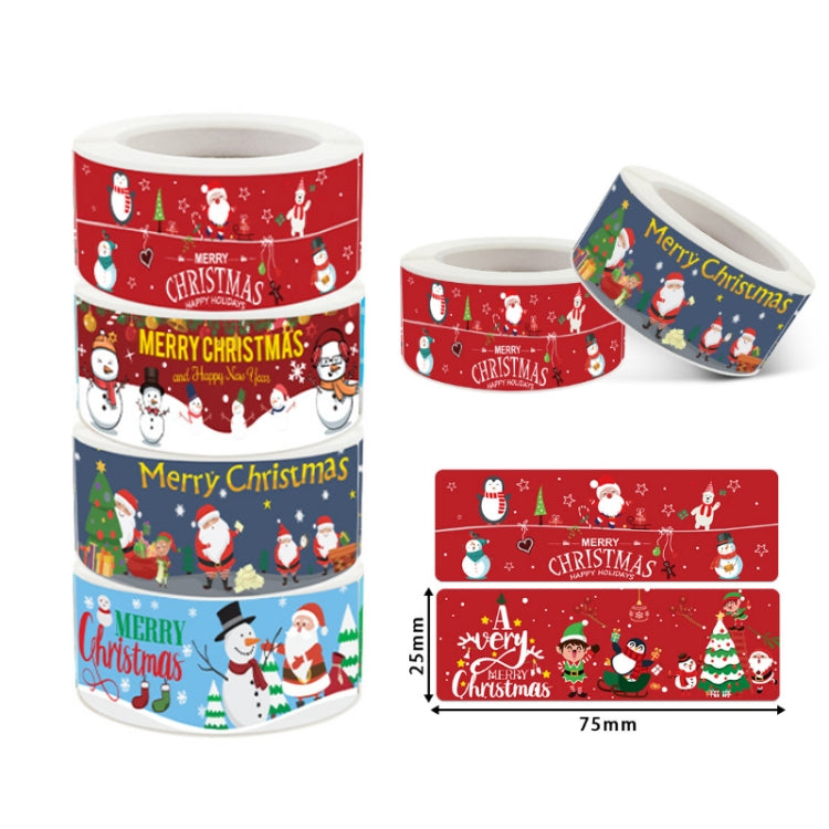 Christmas Stickers Child Toys Holiday Cartoon Tabel, Size: 25x75mm(K-232)