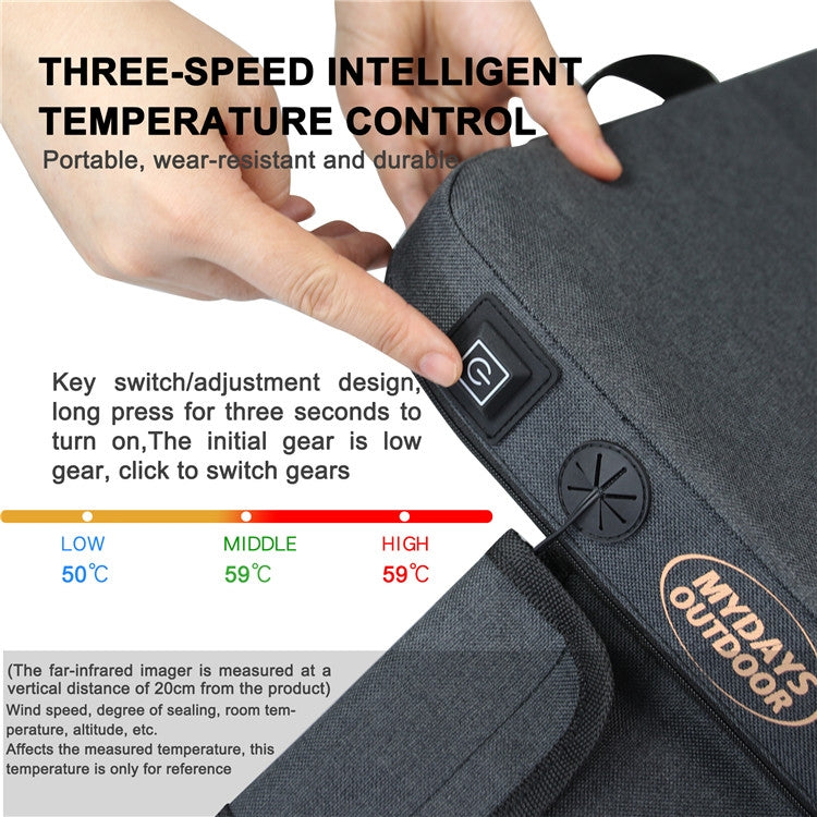 Outdoor Camping Stool USB Heating Portable Mat(Gray)