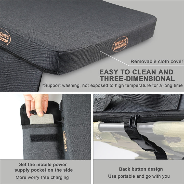 Outdoor Camping Stool USB Heating Portable Mat(Gray)