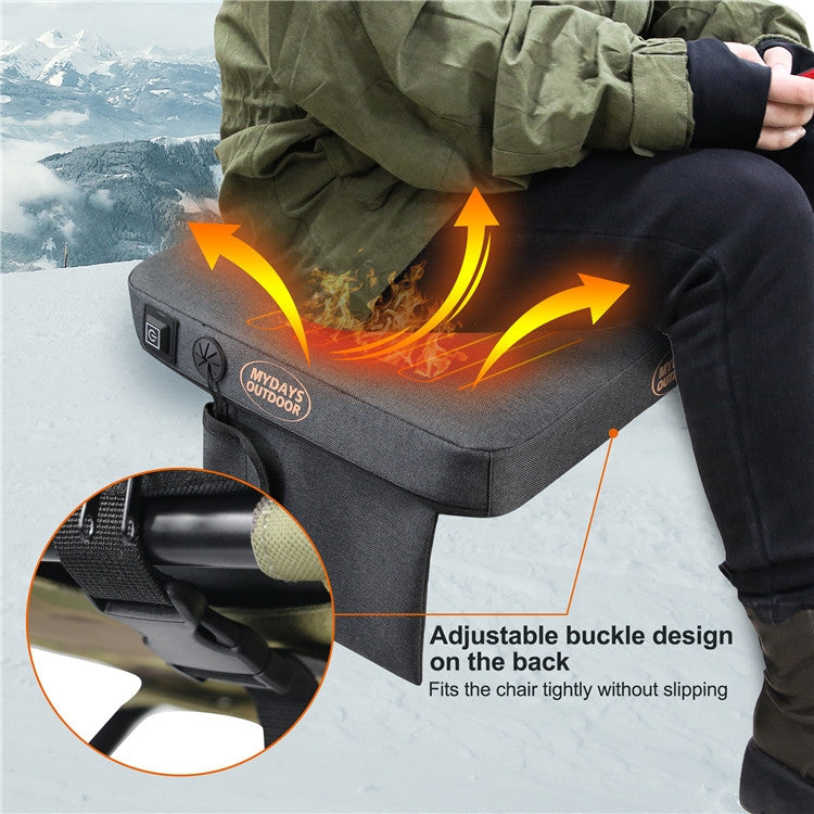 Outdoor Camping Stool USB Heating Portable Mat(Gray)