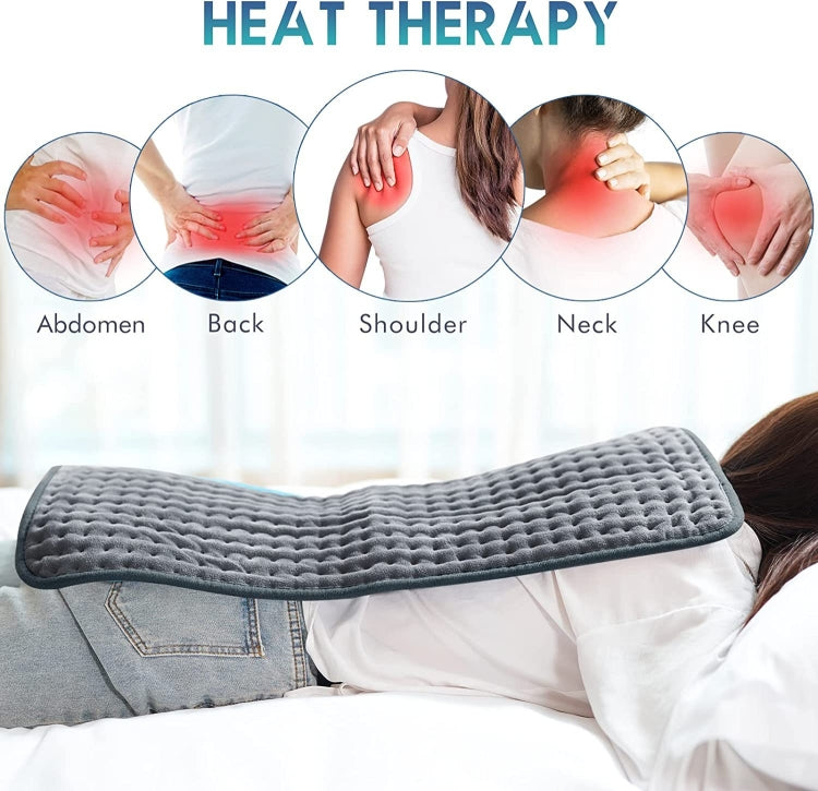 Electric Heating Blanket Heating Physiotherapy Pad Warm Waist Belly Pad with Buckle 43 x 84cm(EU Plug)