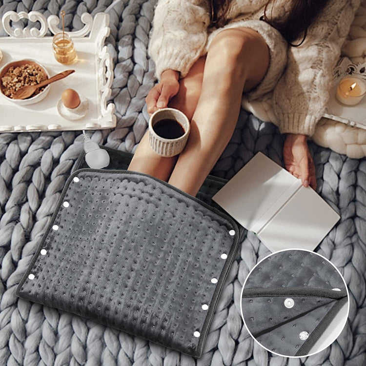 Electric Heating Blanket Heating Physiotherapy Pad Warm Waist Belly Pad with Buckle 43 x 84cm(EU Plug)