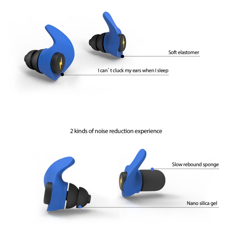 Anti-noise Sleep Earplugs Soundproof Earplugs(Blue)