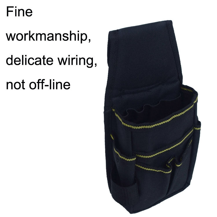 Lightweight Adjustable Hardware Tools Waist Bag Storage Bag(Black)