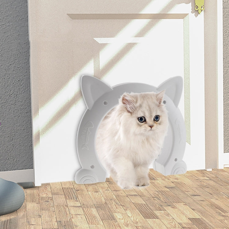 MM01 Can Control the Direction of Access Pet Door Flap Cat Door(White)