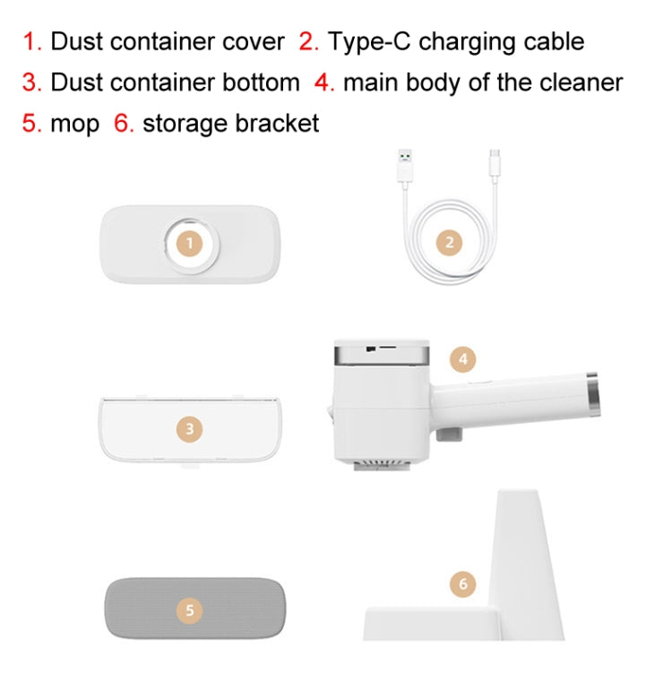 12W Multi-functional Wireless Handheld Cleaner Window Scraping(White)
