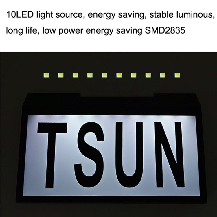 Solar LED Light Control Waterproof Plug Door Light, Style: 5 Letters + 3 Sets Numbers