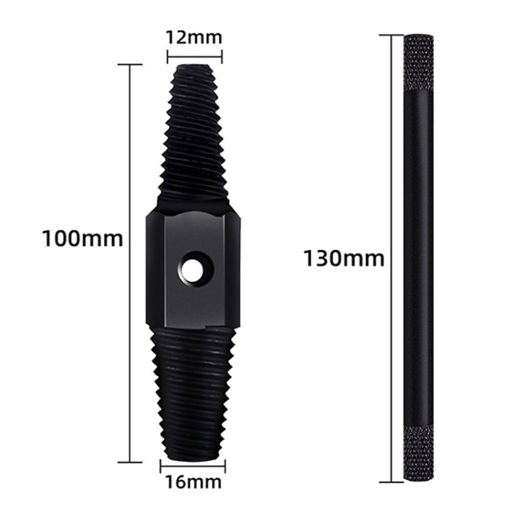 4 / 6 Points Faucet Break Screw Remover Smooth Silky Tooth Double-headed Screw Tool(Black)