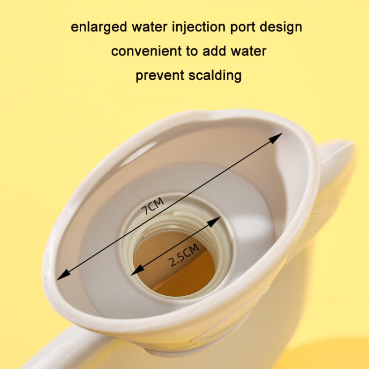Cartoon Velvet Cover Thickened Explosion-Proof PVC Water-Filled Hot Water Bag, Color: 1000ML Light Green